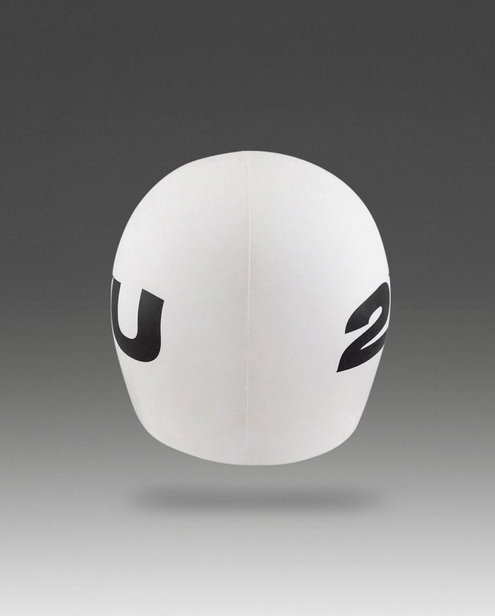 Unisex Silicone Swim Cap Schwimmmütze - white/white