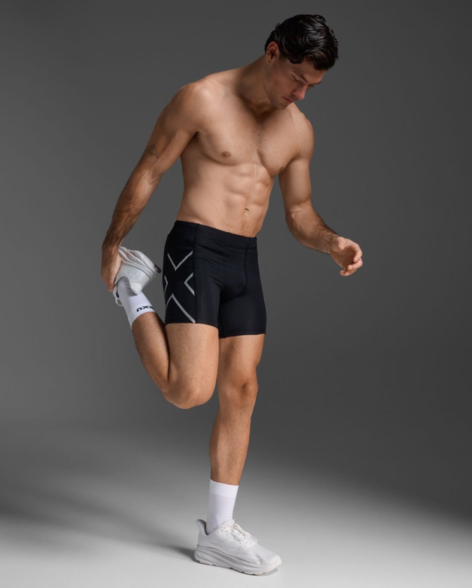 Core Compression 1/2 Shorts Men - black/silver