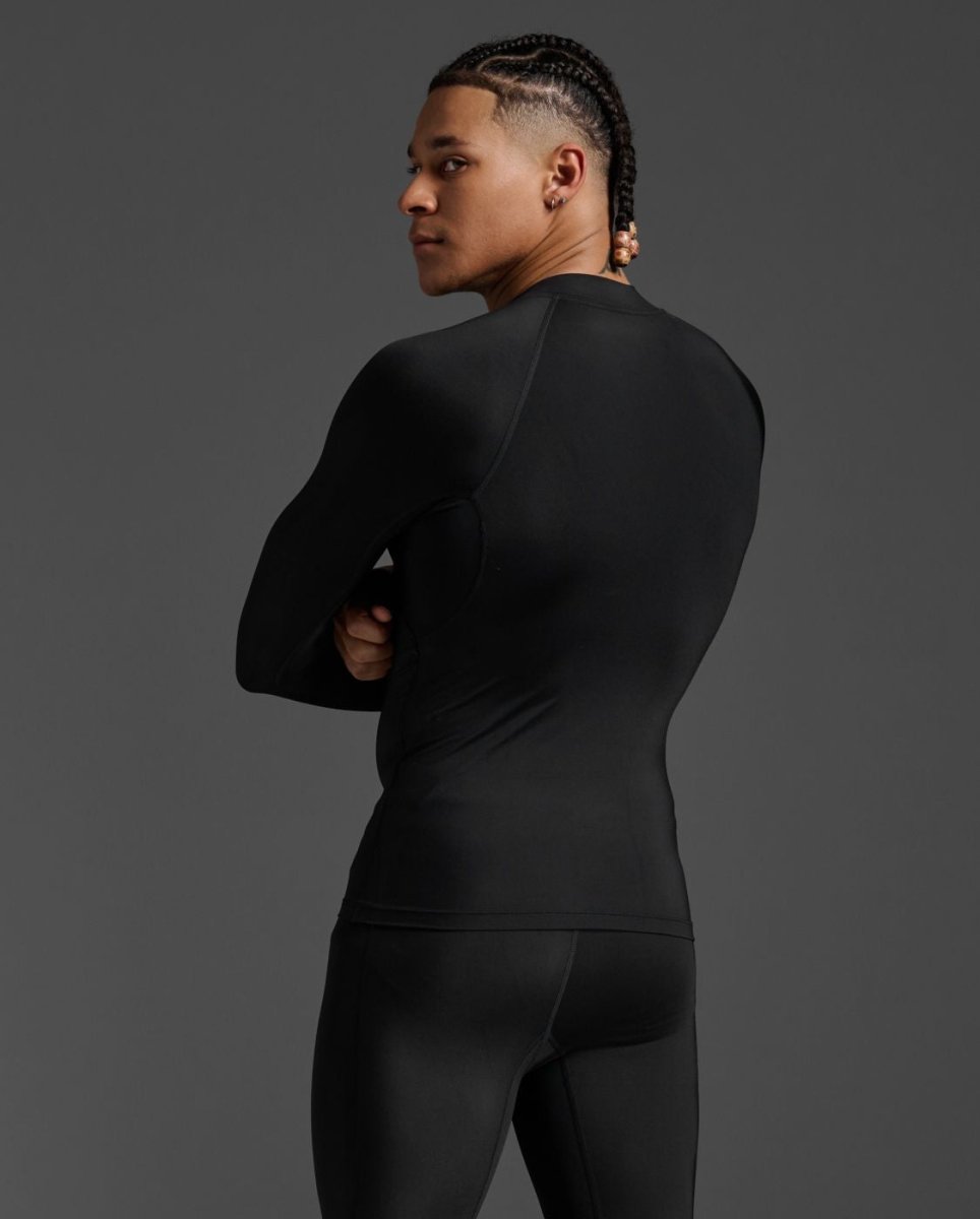Ignition Compression Long Sleeve Herren - black/silver