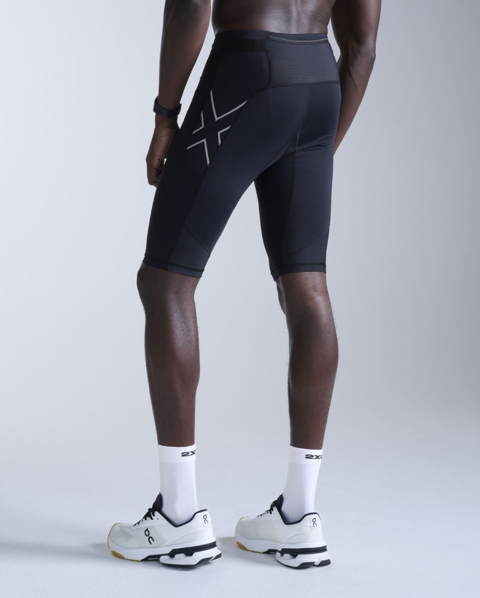 Aero Mesh Compression Shorts Compression tight Men - black/silver reflective