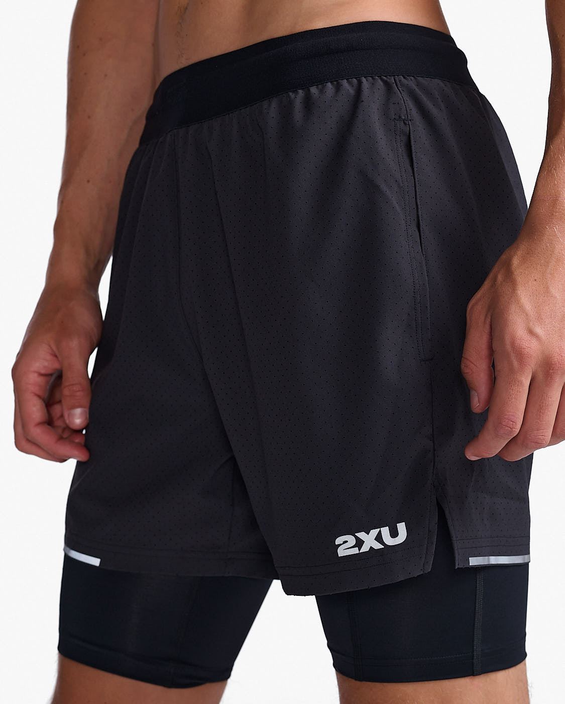 black/silver reflective