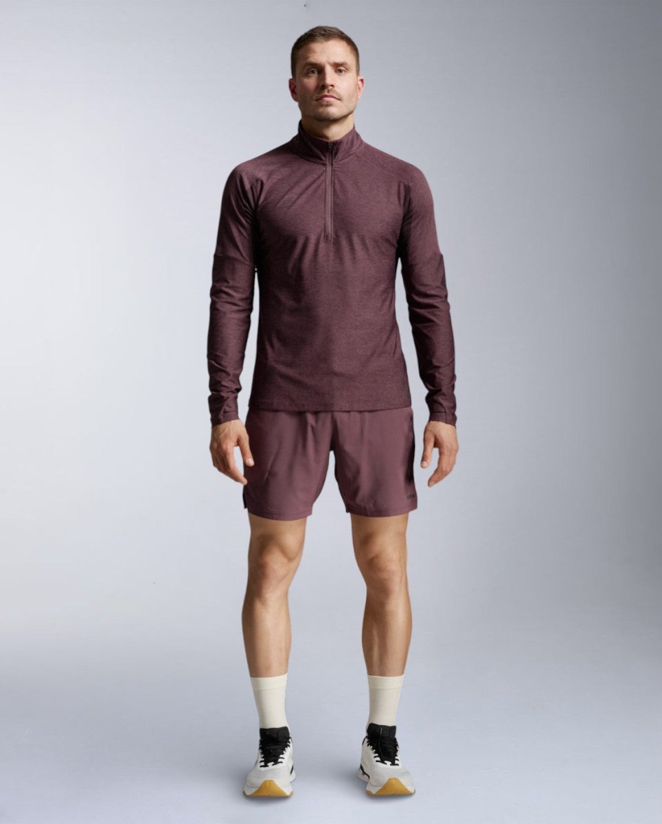 Aero 1/2 Zip Longsleeve Men - currant/black reflective