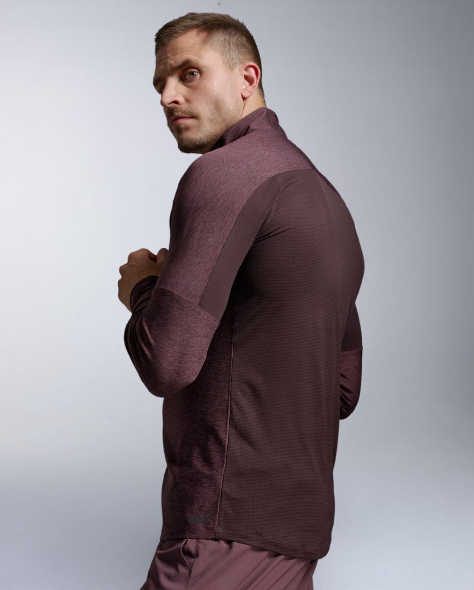 Aero 1/2 Zip Longsleeve Herren - currant/black reflective