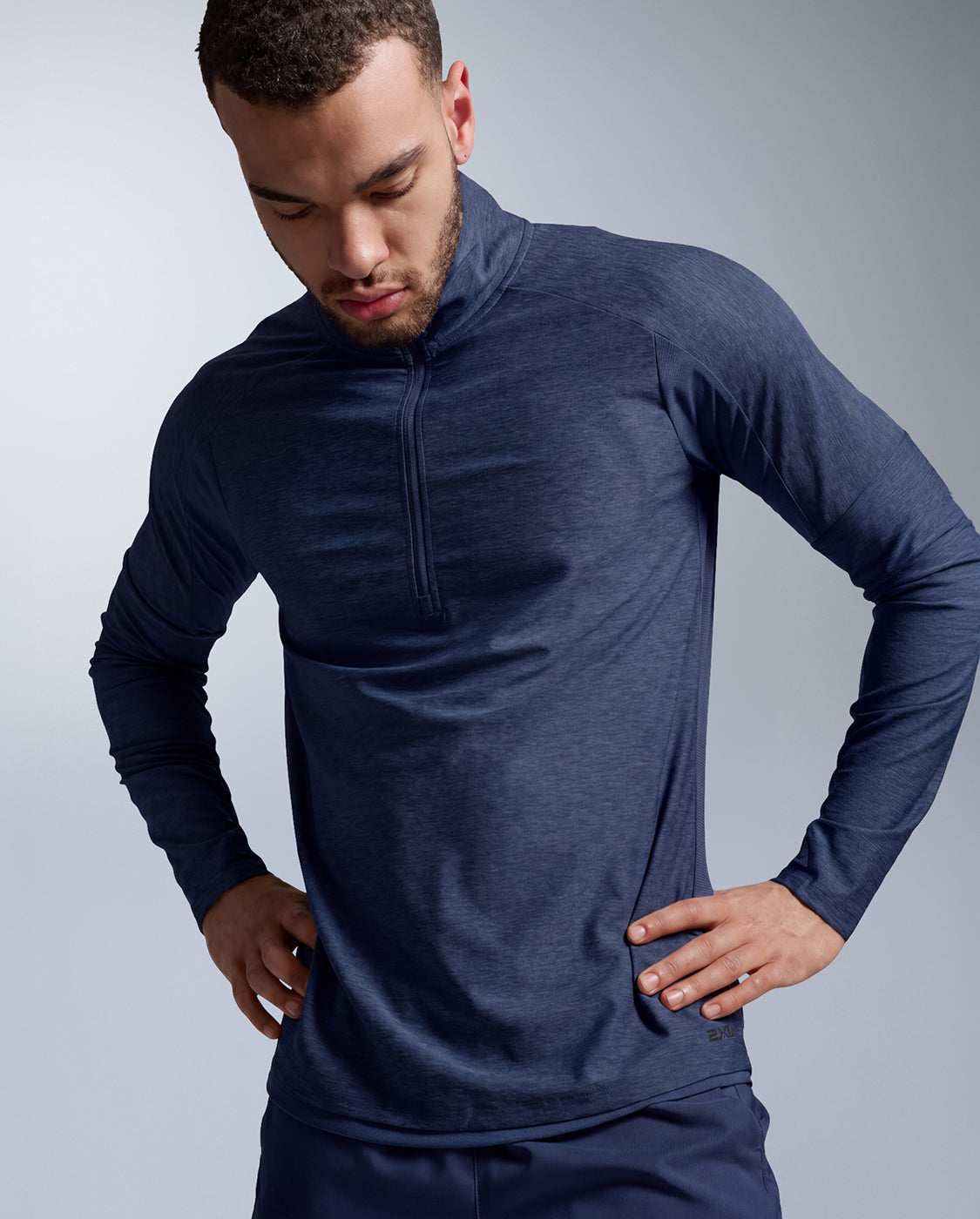 Aero 1/2 Zip Longsleeve Herren - midnight/silver reflective
