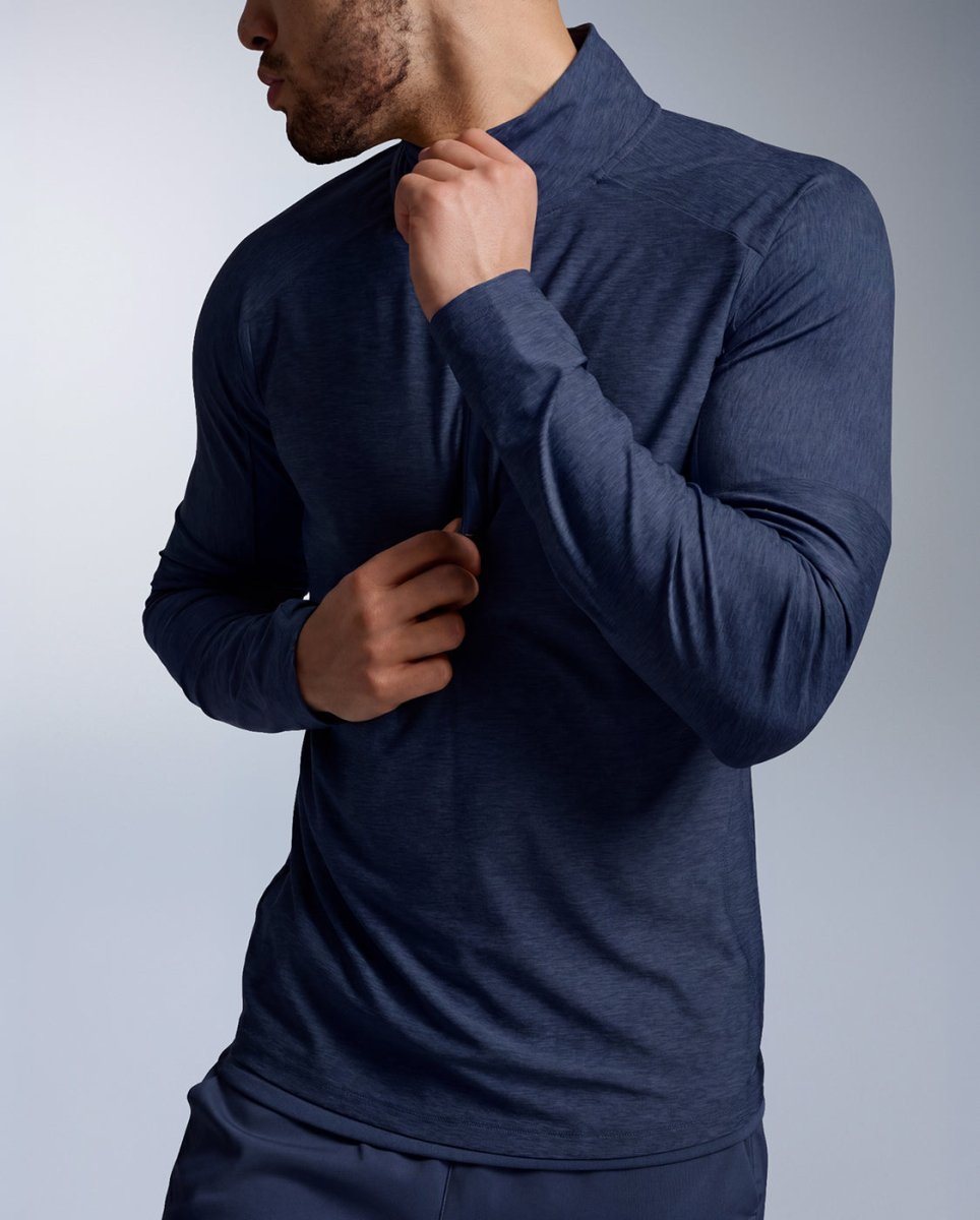Aero 1/2 Zip Longsleeve Herren - midnight/silver reflective