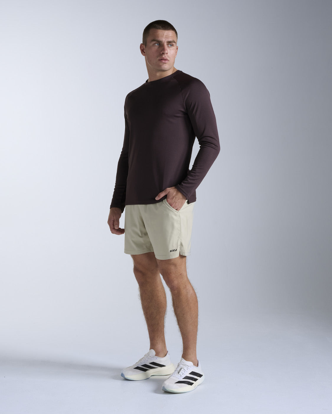 Aero Mesh Long Sleeve Laufshirt Herren - bark/black reflective