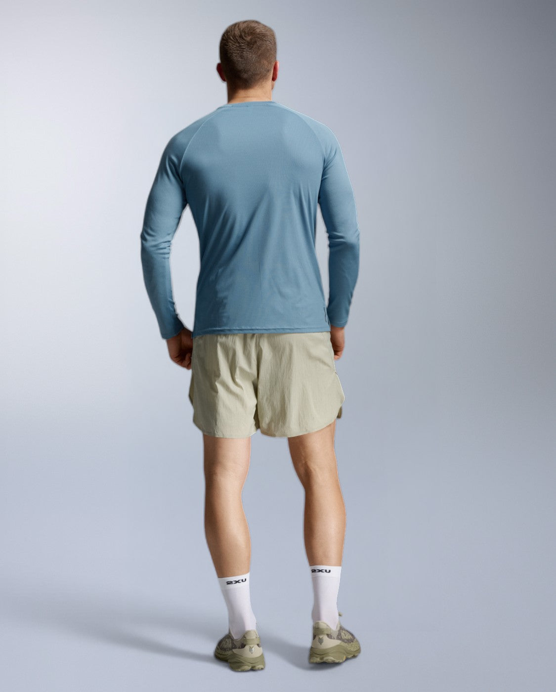 Aero Mesh Long Sleeve Laufshirt Herren - blue shade/black reflective
