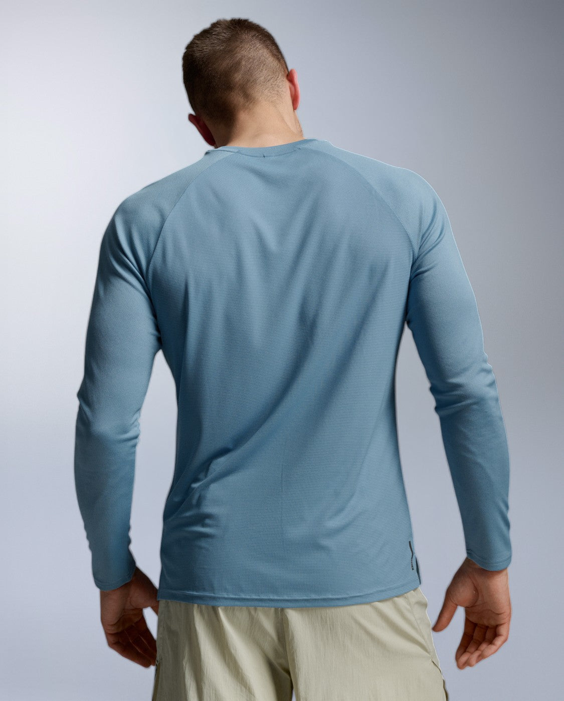 Aero Mesh Long Sleeve Laufshirt Herren - blue shade/black reflective