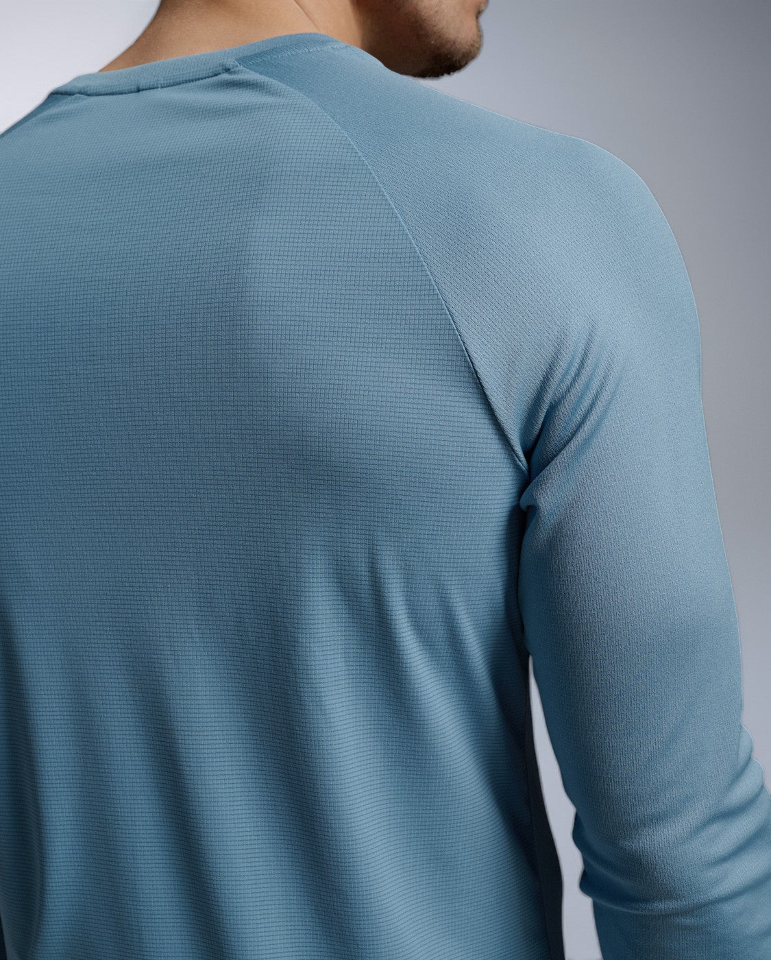 Aero Mesh Long Sleeve Laufshirt Herren - blue shade/black reflective