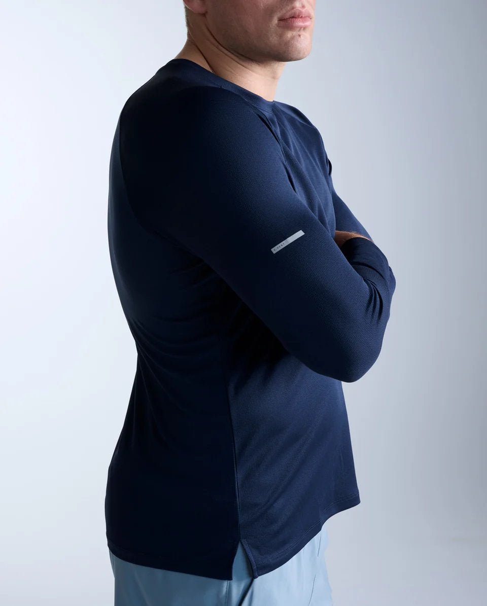 Aero Mesh Long Sleeve Running shirt Men - midnight/silver reflective