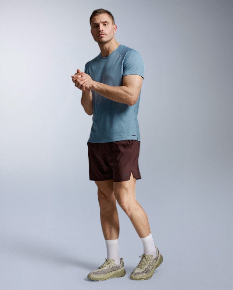 Aero Mesh Tee Running shirt Men - blue shade/black reflective