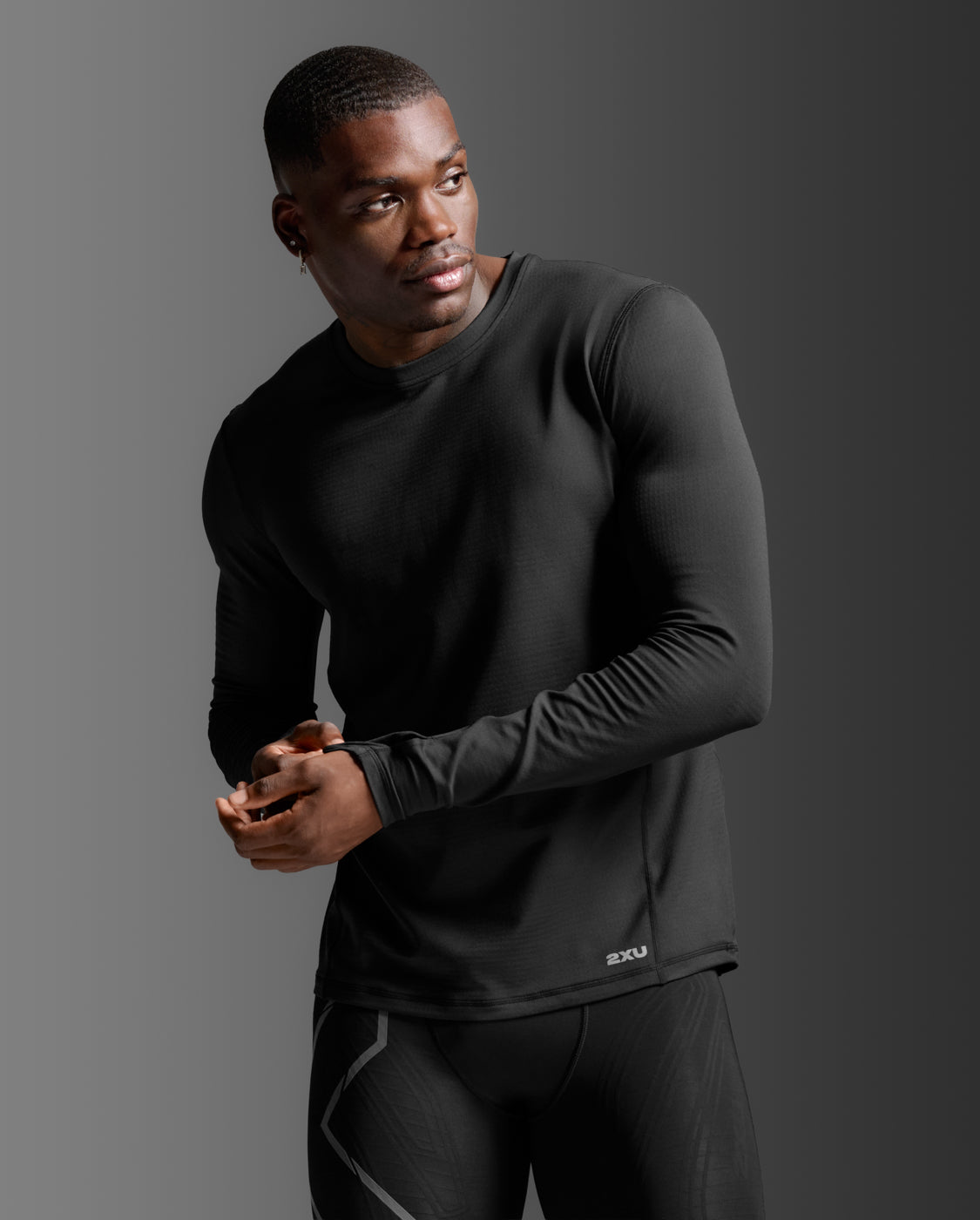 Ignition Grid Base Layer Longsleeve Herren - black/silver reflective