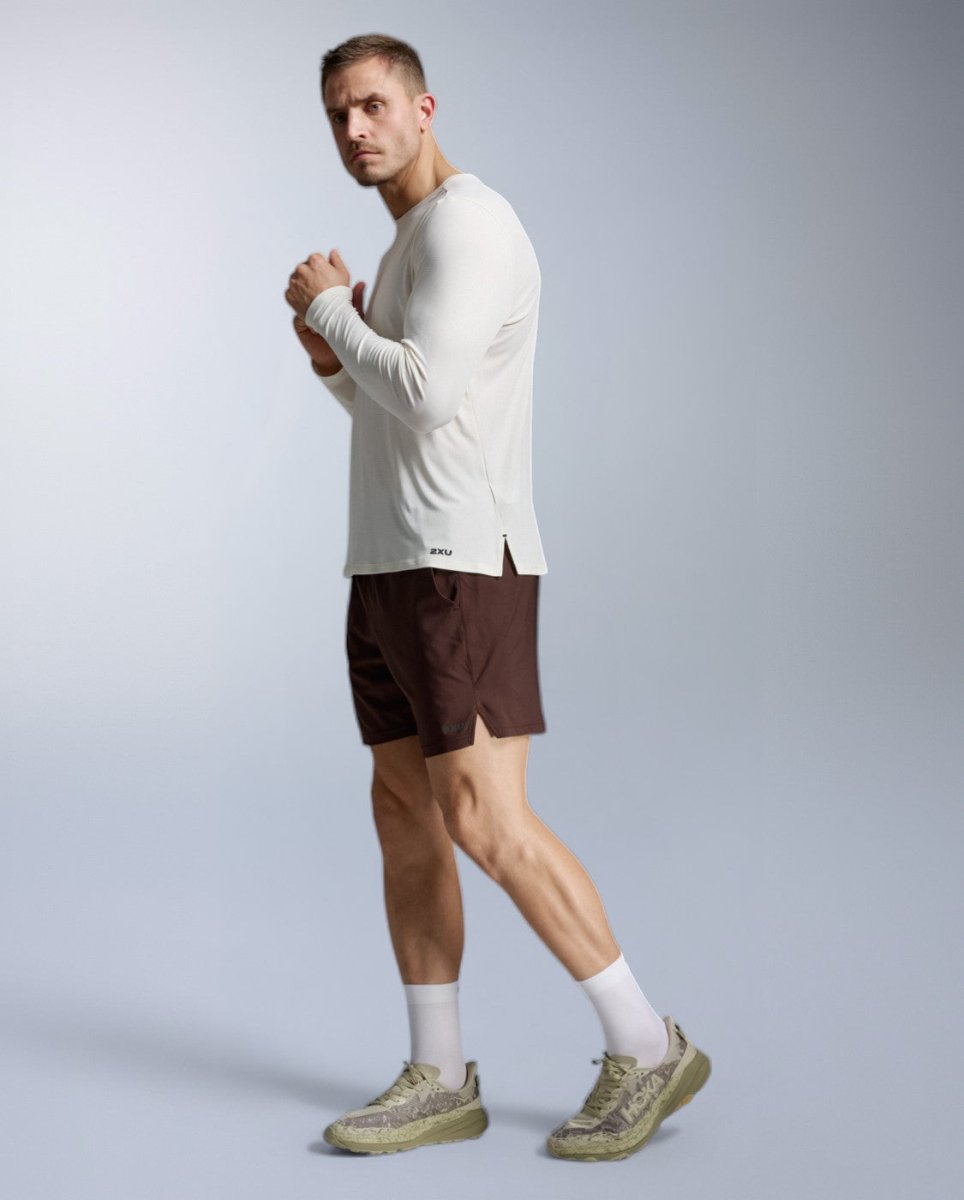 Aero Trail Long Sleeve Running shirt Men - chalk/black reflective