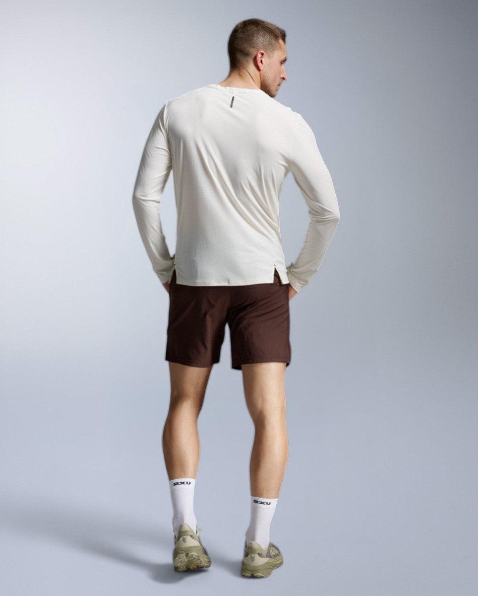 Aero Trail Long Sleeve Running shirt Men - chalk/black reflective
