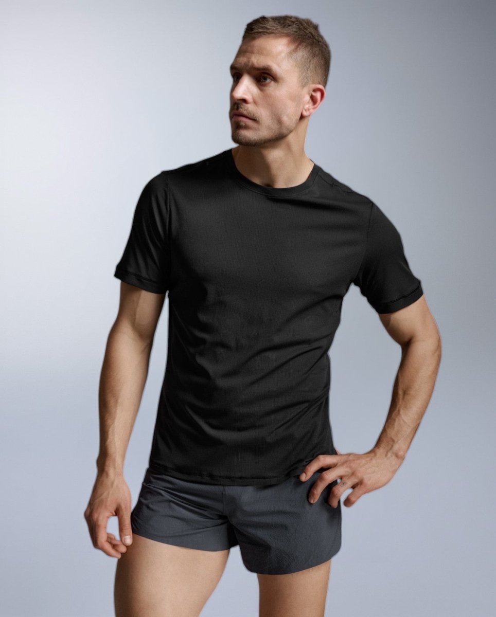 Aero Trail Tee Laufshirt Herren - black/black reflective
