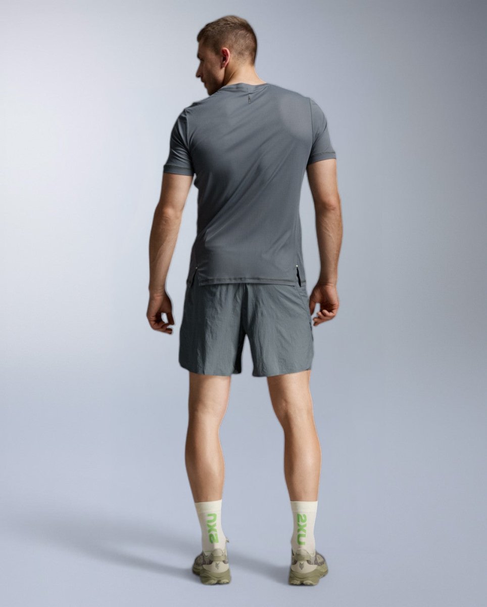 Aero Trail Tee Running shirt Men - turbulence/black reflective