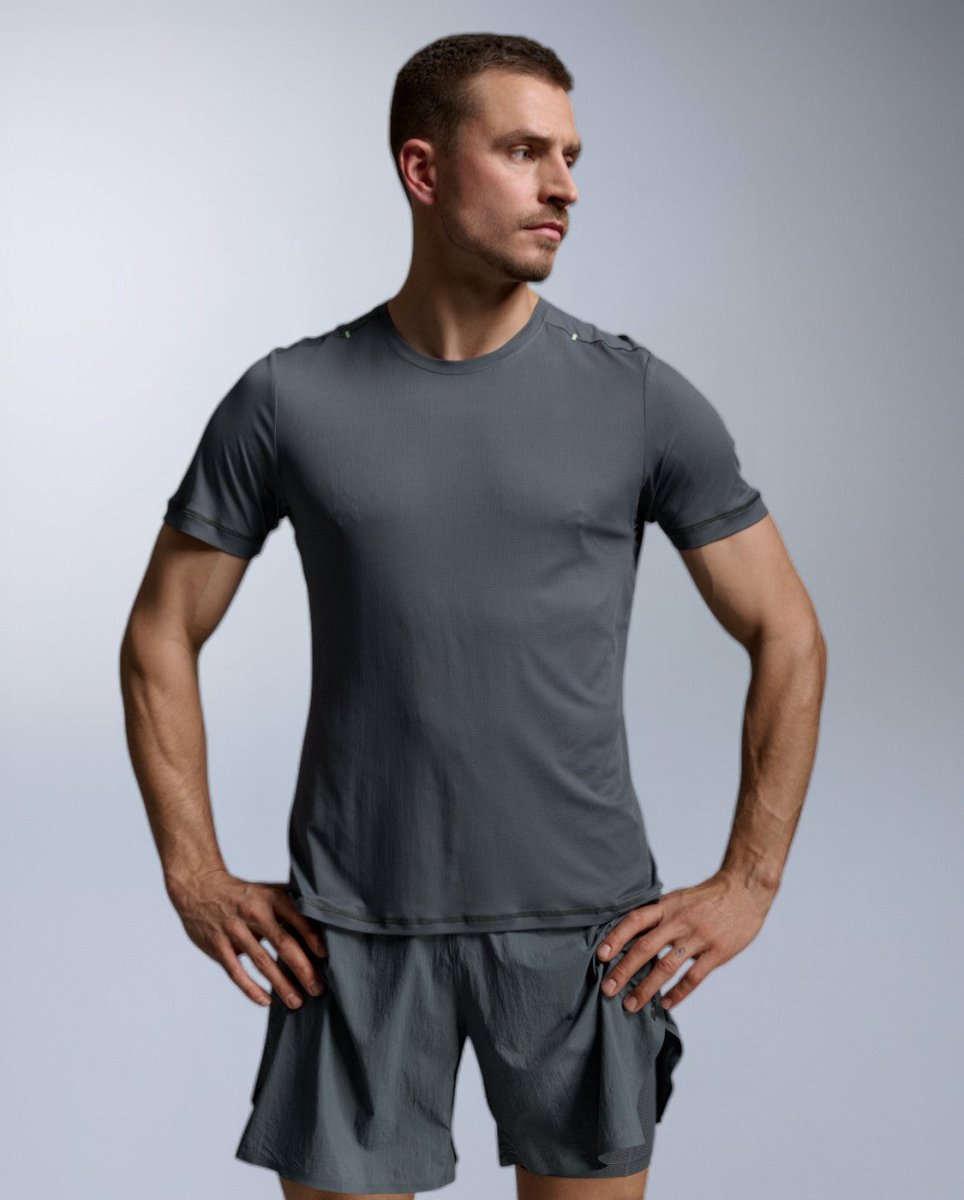Aero Trail Tee Running shirt Men - turbulence/black reflective