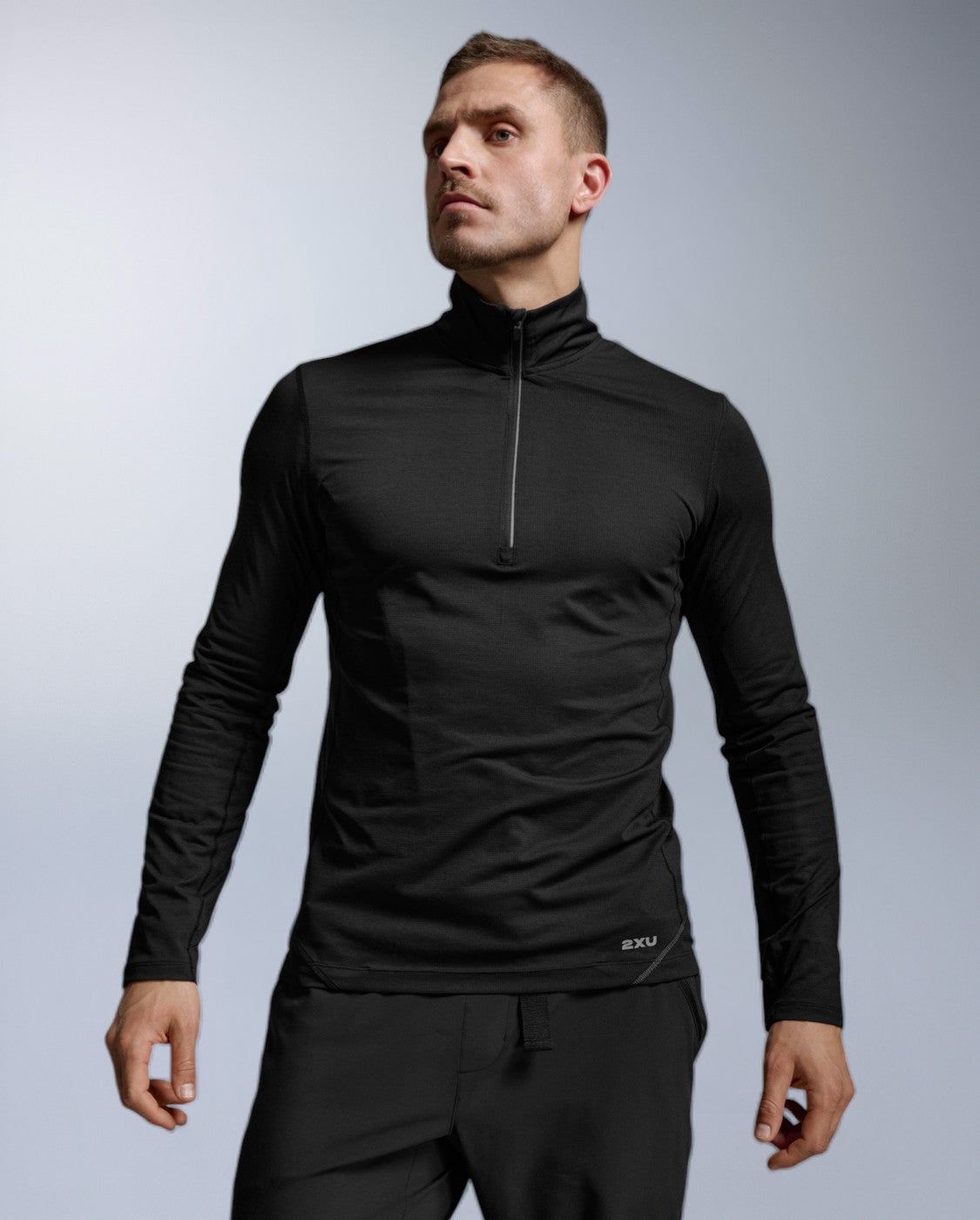 Aero Trail 1/2 Zip Laufshirt Herren - black/silver reflective