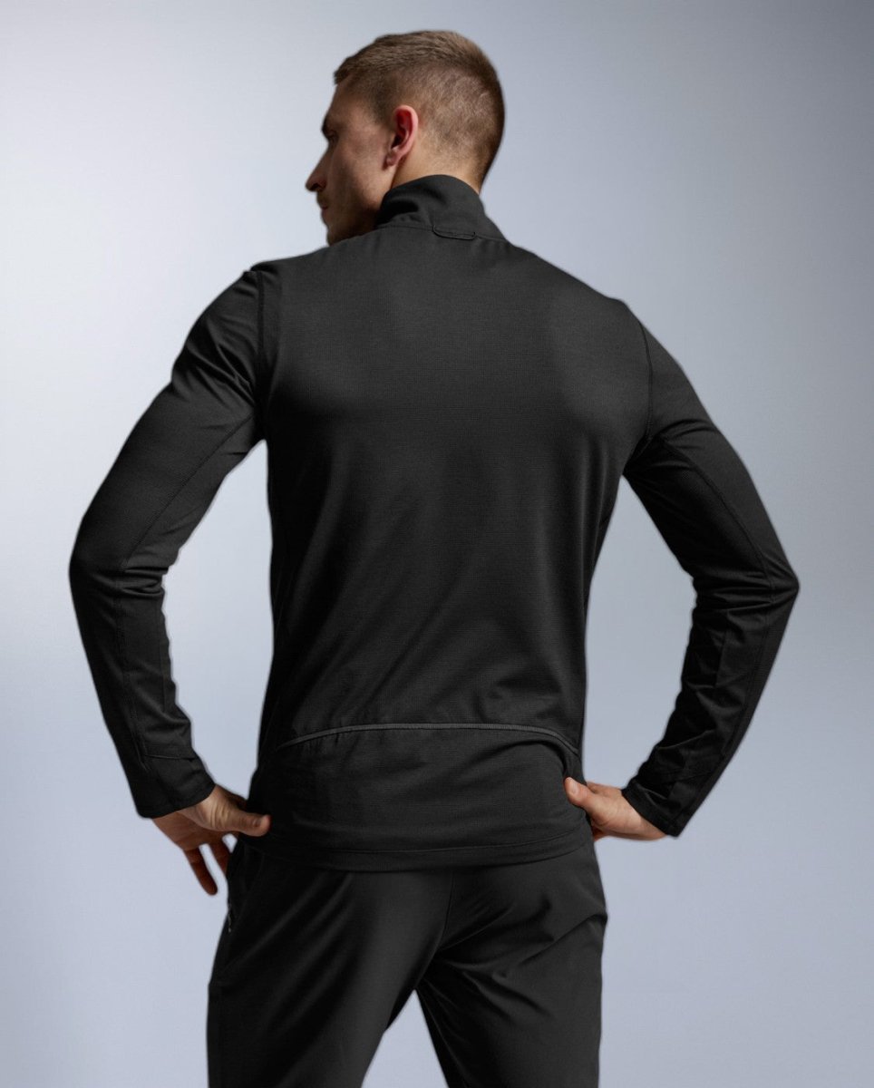 Aero Trail 1/2 Zip Running shirt Men - black/silver reflective
