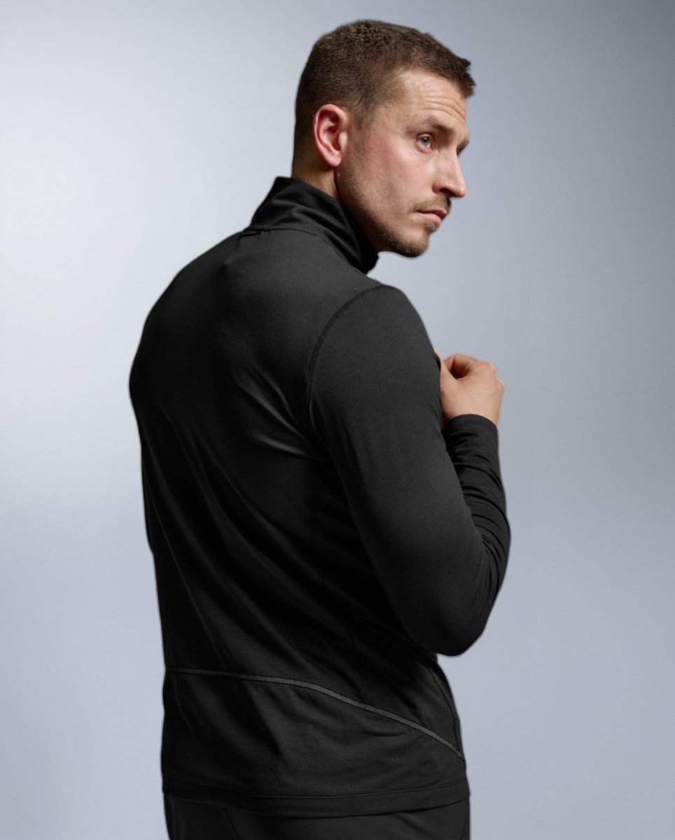 Aero Trail 1/2 Zip Running shirt Men - black/silver reflective