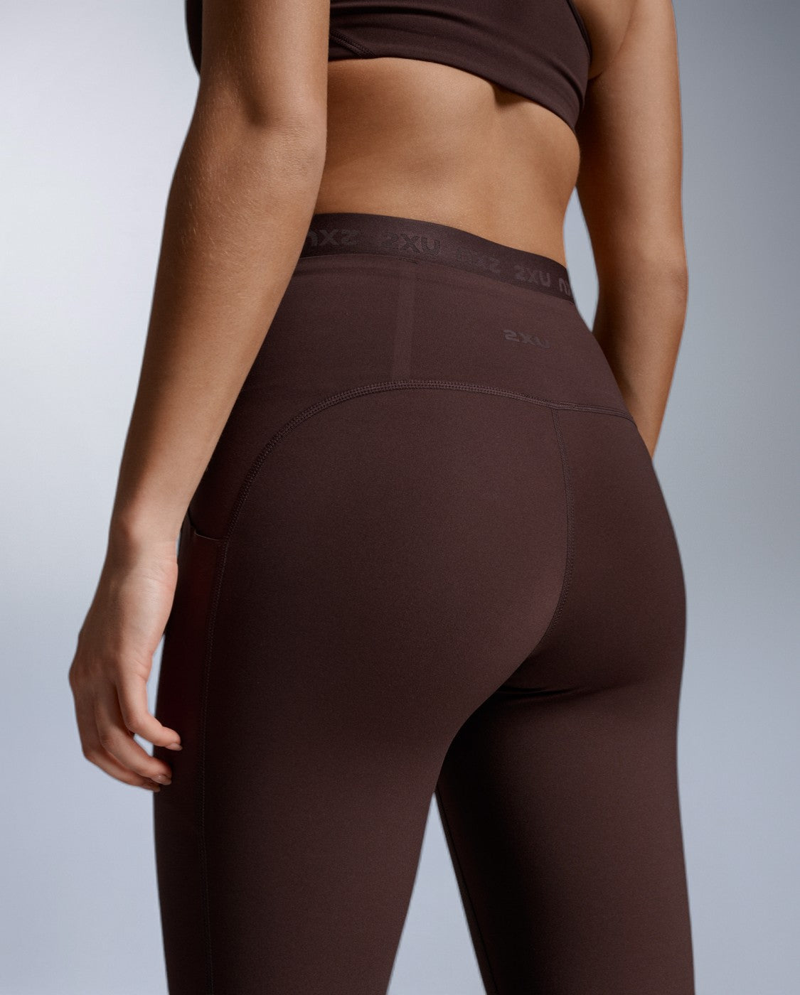 Form Stash Hi-Rise Compression 7/8 Fitnesstight Damen - bark/bark