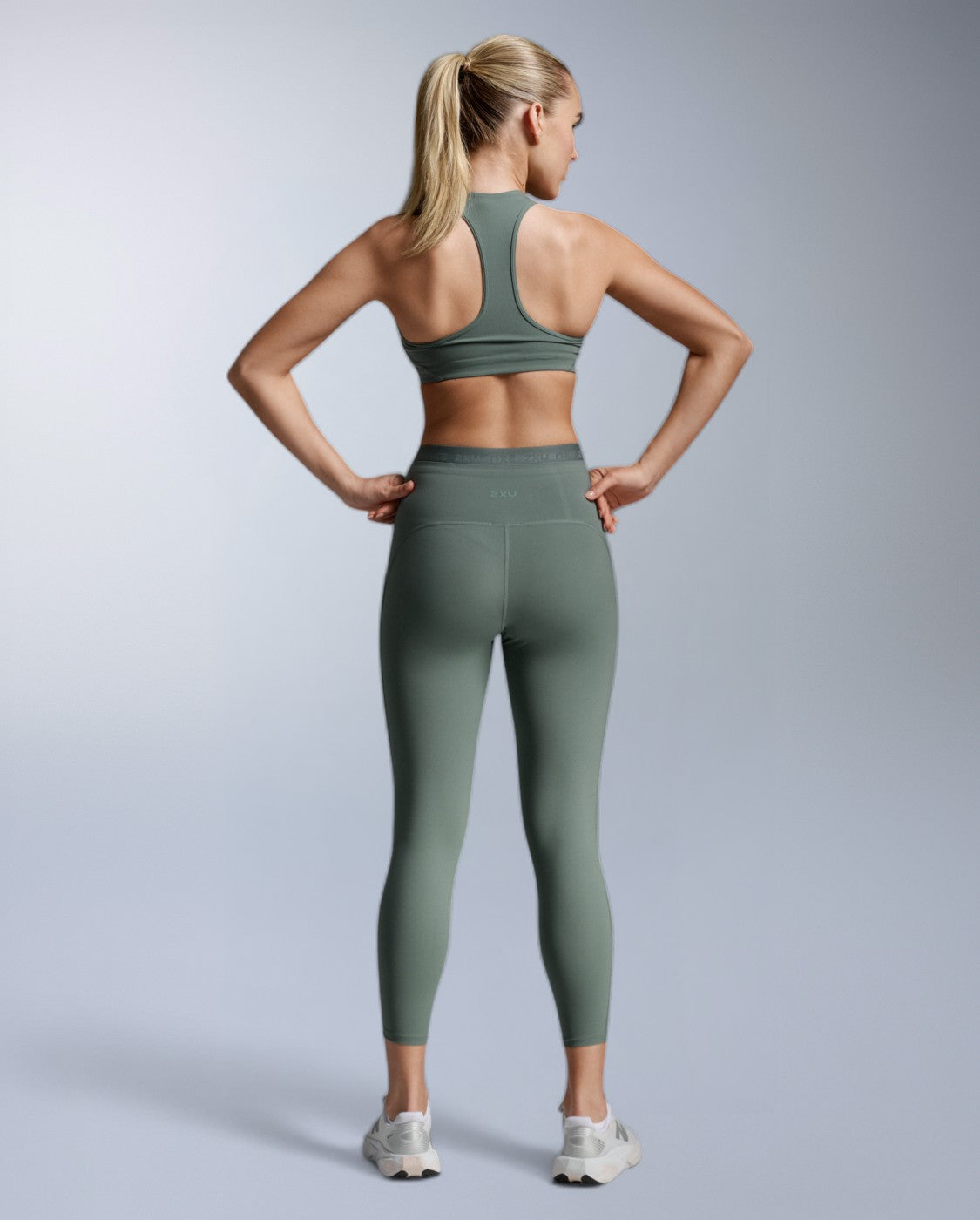 Form Stash Hi-Rise Compression 7/8 Fitnesstight Damen - olive leaf/olive leaf