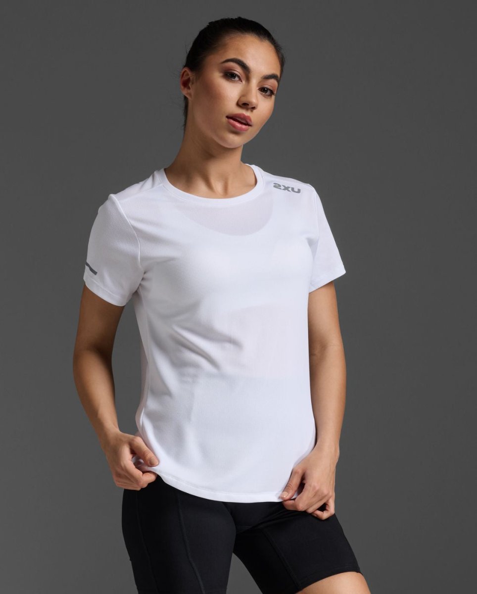 Aero T-Shirt Damen - white/silver reflective