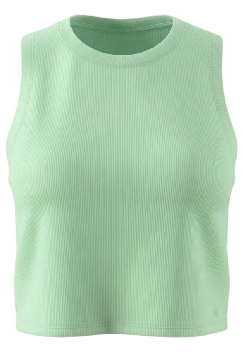 Aero Mesh Crop Tank Running shirt Women - lime zest/lime zest reflective