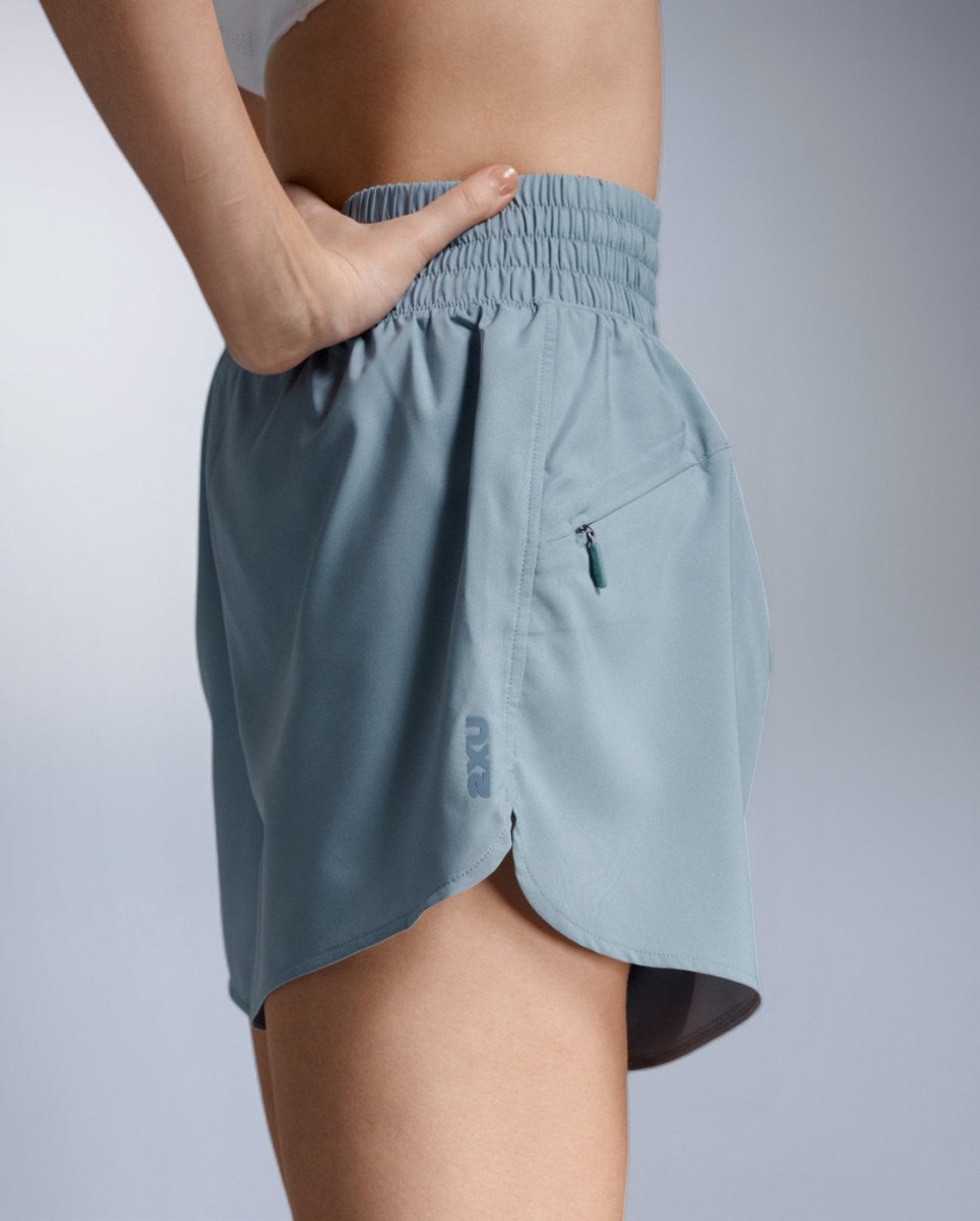 Aero Hi-Rise 4 Inch Shorts Running pants Women - blue shade/blue shade reflect