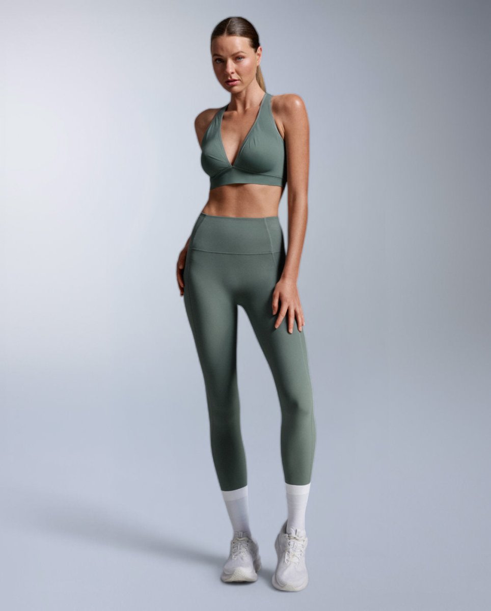 Fluid Hi-Rise Tights Women - oliver leaf/olive leaf