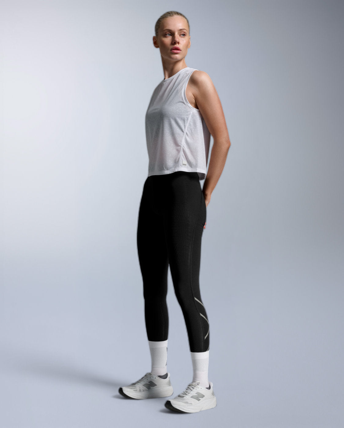 ReLight Crop Tank Tanktop Damen - white/white