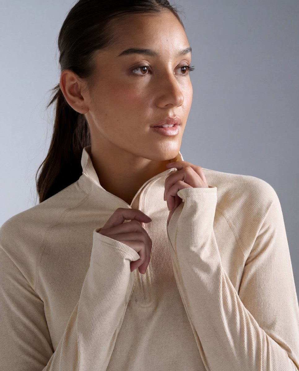 Aero Trail 1/2 Zip Running shirt Women - chalk/white reflective