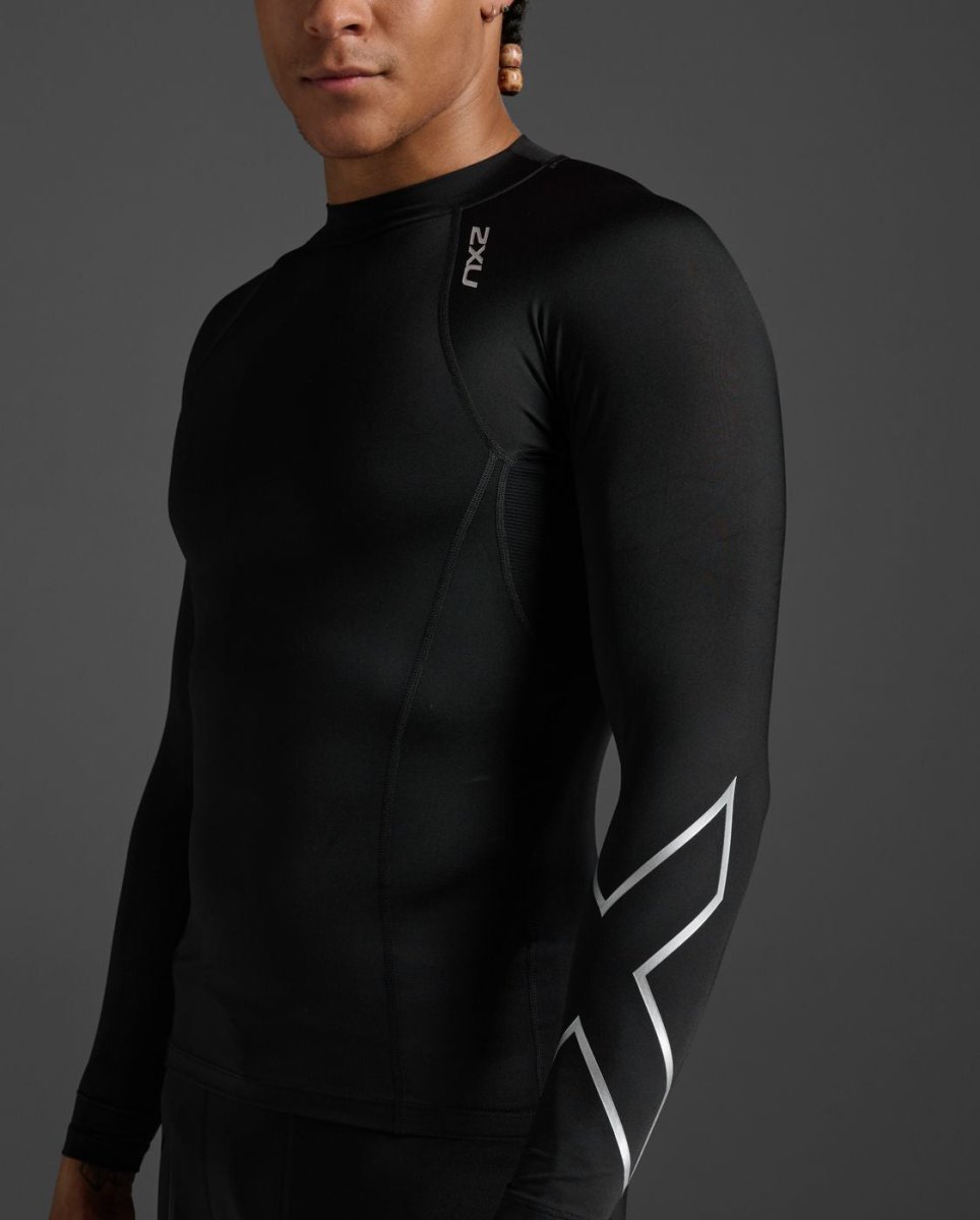 Ignition Compression Long Sleeve Herren - black/silver