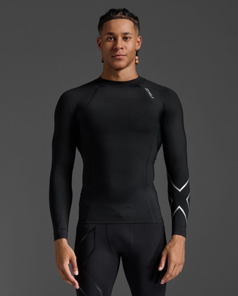 Ignition Compression Long Sleeve Herren - black/silver