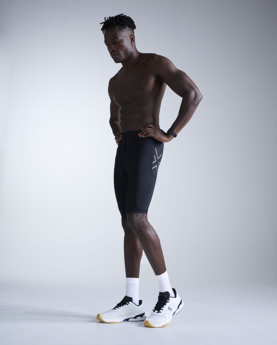 Aero Mesh Compression Shorts Compression tight Men - black/silver reflective