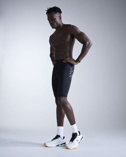 Aero Mesh Compression Shorts Compression tight Men - black/silver reflective