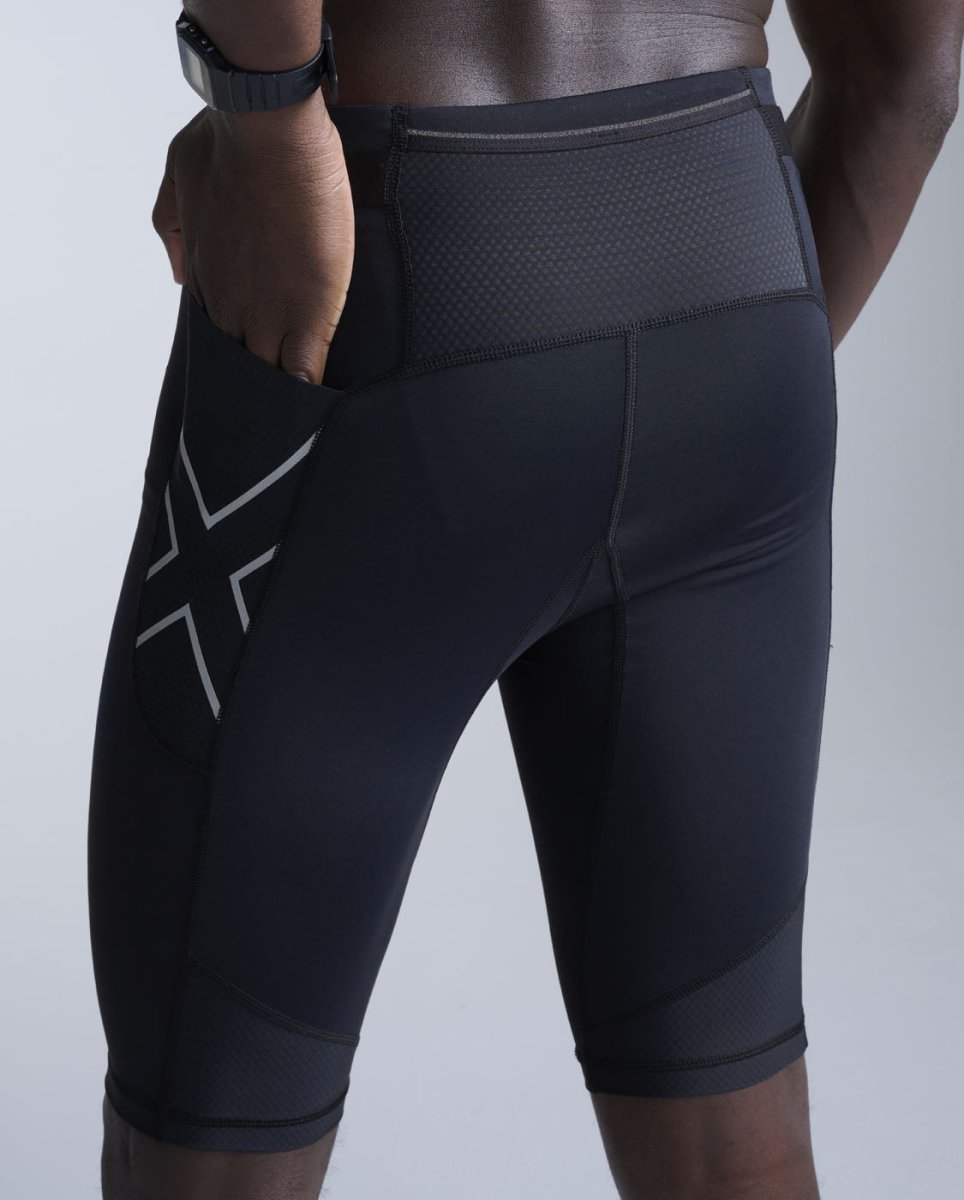 Aero Mesh Compression Shorts Compression tight Men - black/silver reflective