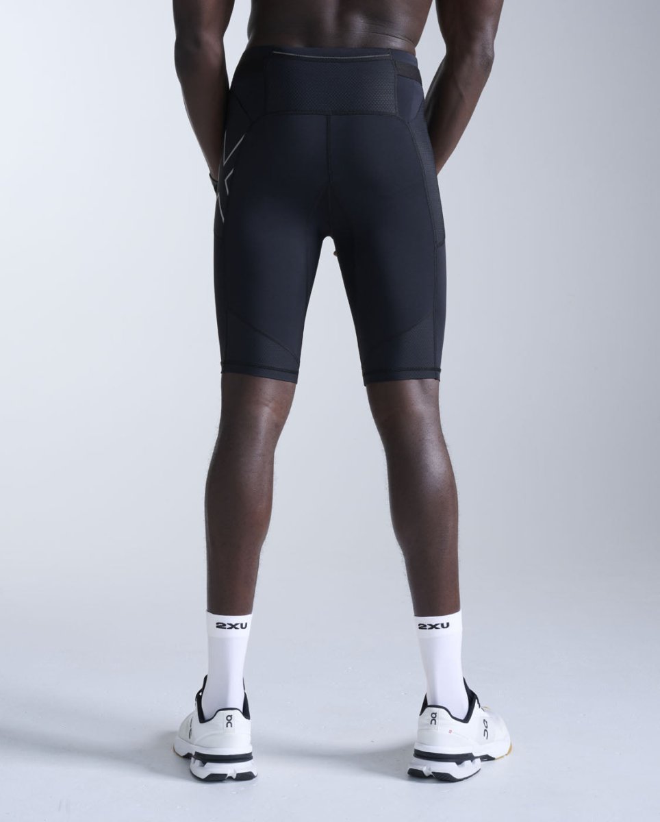 Aero Mesh Compression Shorts Compression tight Men - black/silver reflective