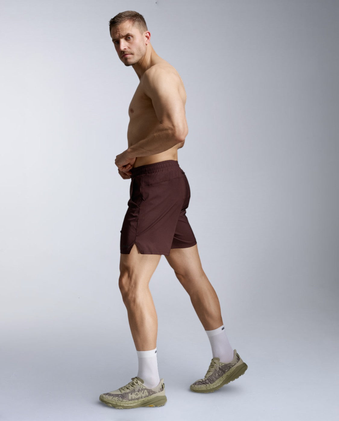 Aeroe 7 Inch Short Laufshort Herren - bark/black reflective