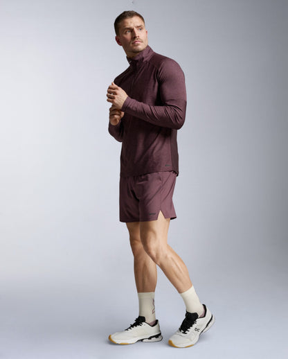 Aero 1/2 Zip Longsleeve Herren - currant/black reflective
