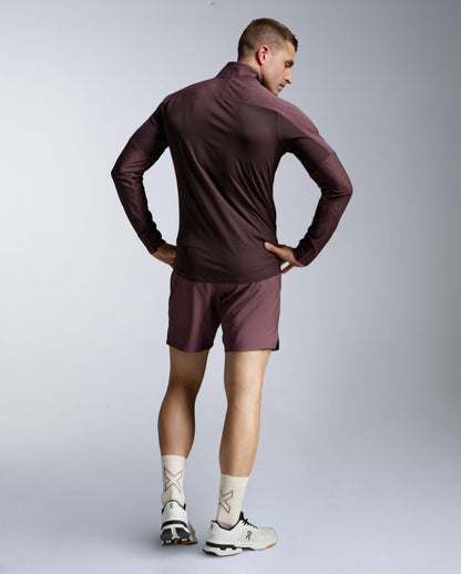 Aero 1/2 Zip Longsleeve Herren - currant/black reflective