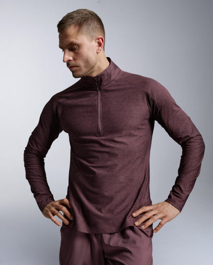 Aero 1/2 Zip Longsleeve Herren - currant/black reflective