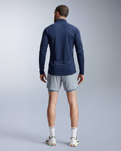 Aero 1/2 Zip Longsleeve Herren - midnight/silver reflective