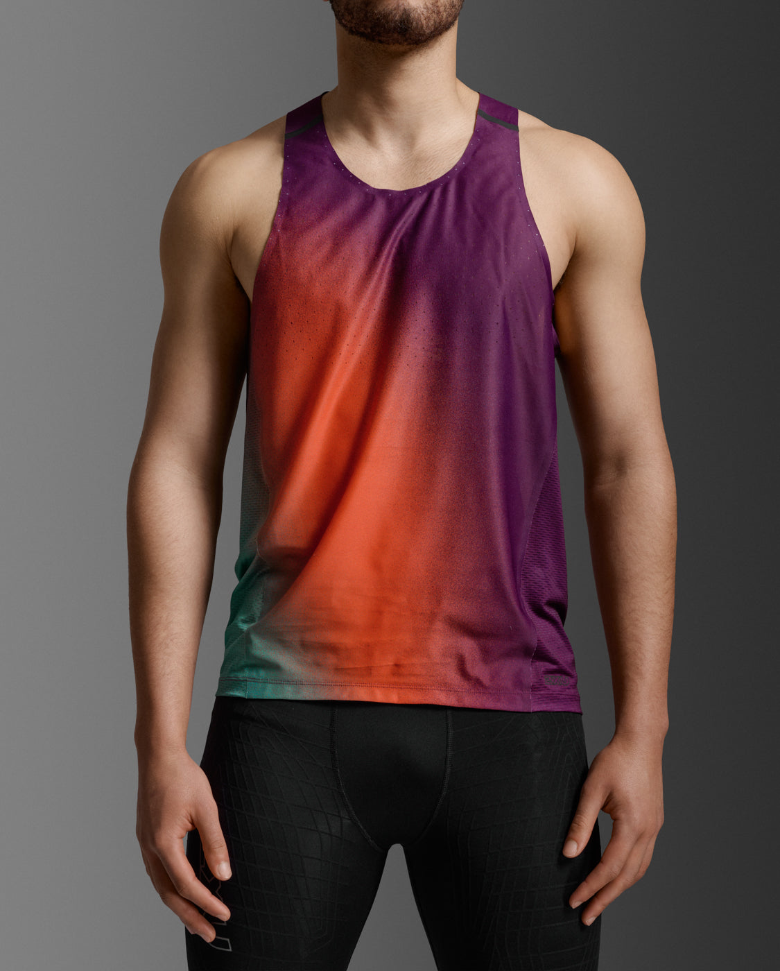 Light Speed Tech Singlet Lauf Tank Herren - sangria sunset/blackreflective
