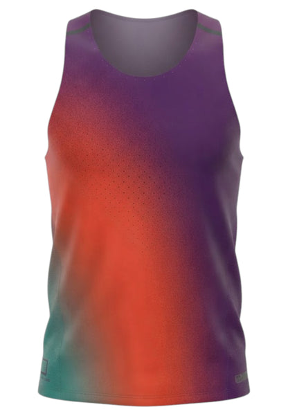 Light Speed Tech Singlet Lauf Tank Herren - sangria sunset/blackreflective