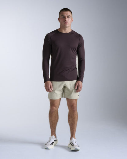 Aero Mesh Long Sleeve Laufshirt Herren - bark/black reflective