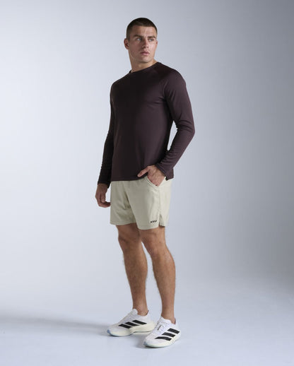Aero Mesh Long Sleeve Running shirt Men - bark/black reflective