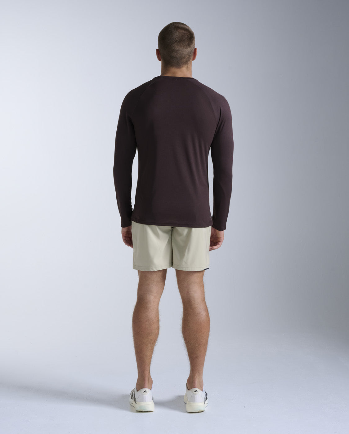 Aero Mesh Long Sleeve Laufshirt Herren - bark/black reflective