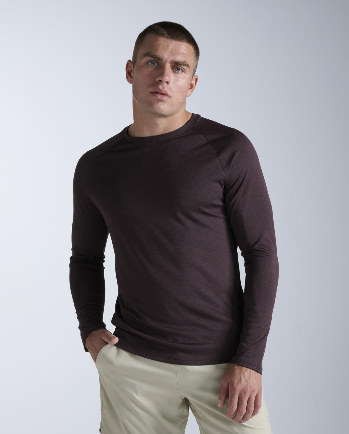 Aero Mesh Long Sleeve Laufshirt Herren - bark/black reflective