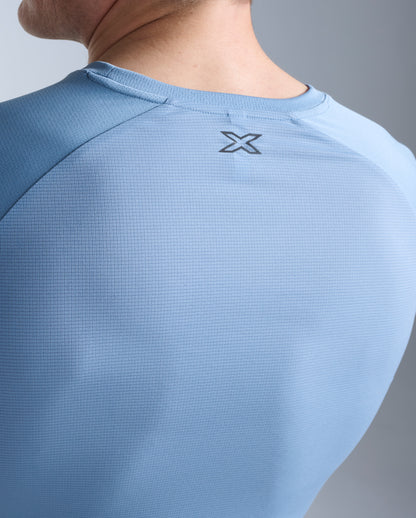Aero Mesh Long Sleeve Laufshirt Herren - blue shade/black reflective
